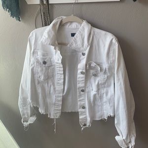 Black label white denim jacket